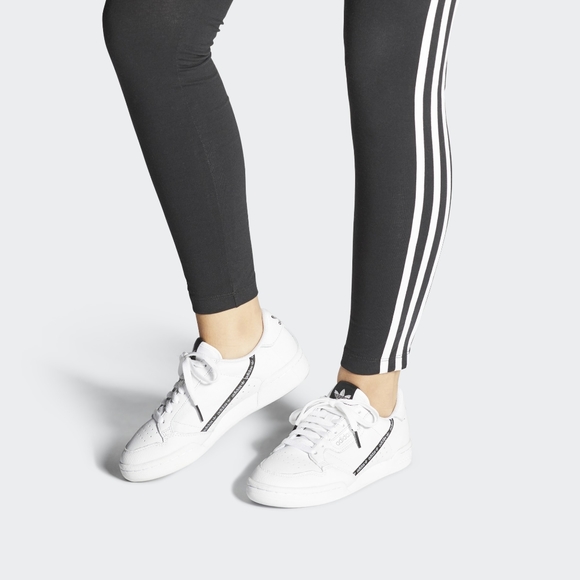 Adidas White / Black CONTINENTAL 80 SHOES - Picture 2 of 11